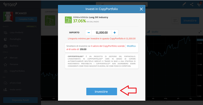 Petrolio Copy Portfolio eToro