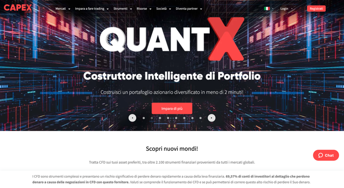 Capex.com come funziona QuantX