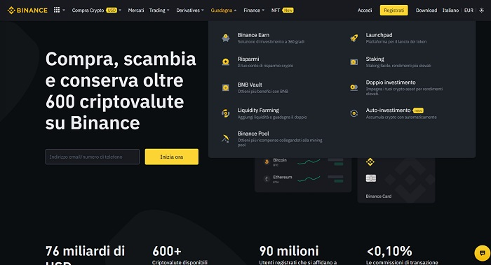 guadagna binance