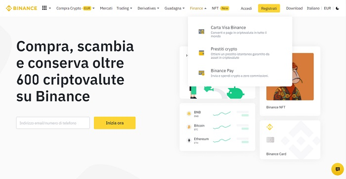 metodi di pagamento binance