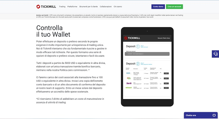 wallet tickmill